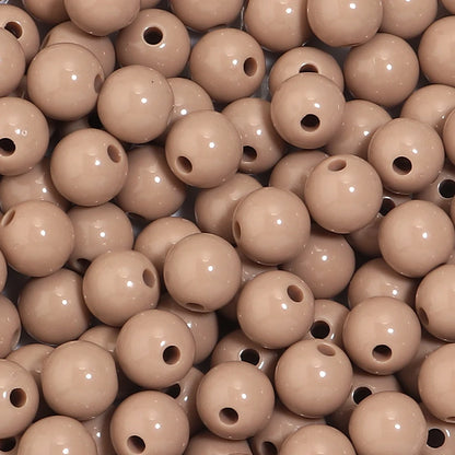 10-100Pcs/Lot 6-20mm Solid Color Round Acrylic Beads Loose Spacer Beads For DIY Keychains Decoration Handmade Crafts Accessor