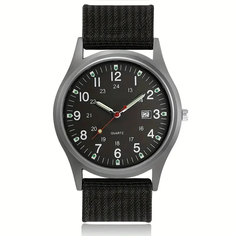 2023 Fashion Men Watches Fashion Mens Quartz Watch Luminous Hands Male Clock Big Dial Waterproof Man Wristwatch - Silver Blic