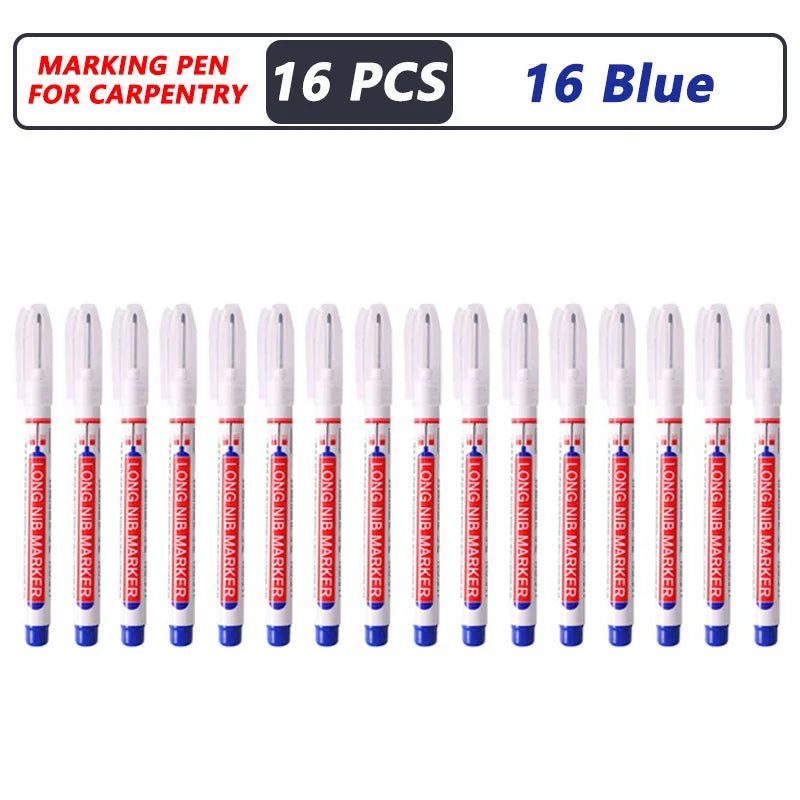 iLMH 1-40PCS Deep Hole Long Nib Head Markers For Metal Perforating Pen Waterproof Bathroom Woodworking Decoration Multi-Purpo