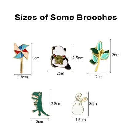 10-100Pcs Enamel Badges Pins Brooches Cute Cartoon Brooches for Child and Women Small Metal Jewelry with Many Different Shape