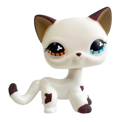 Rare Pet Shop LPS Toy Stands Short Hair Cat Original Kitten Husky Puppy Dog Fox Cute Animal Old Bobble Head Toy