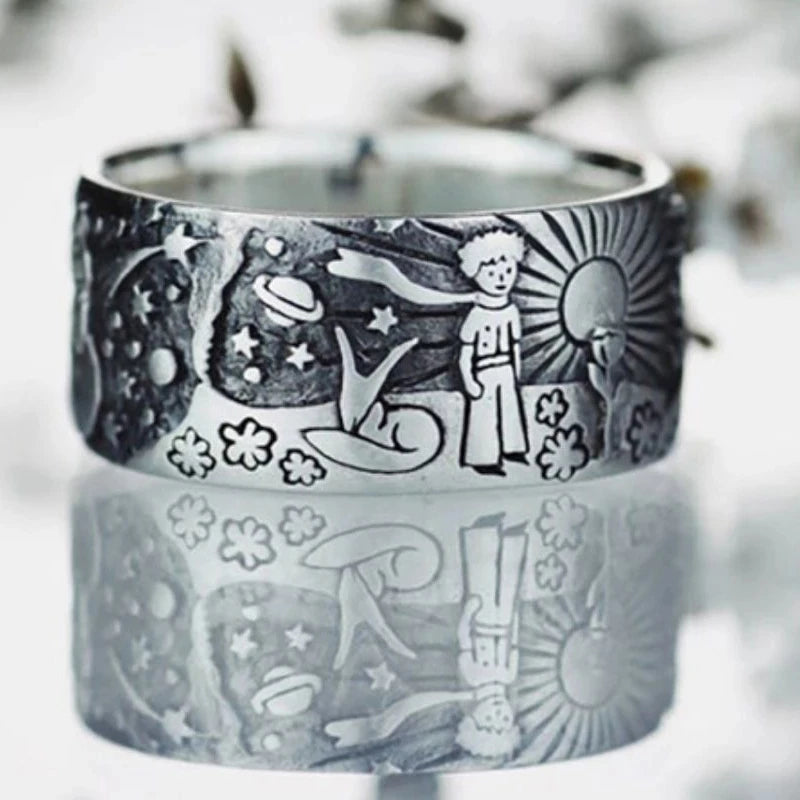 Vintage Ring Men Women Ring for Couples Emo Grunge Jewelry Party Gifts Men's Trendy Minimalist Ring Fairy Tale