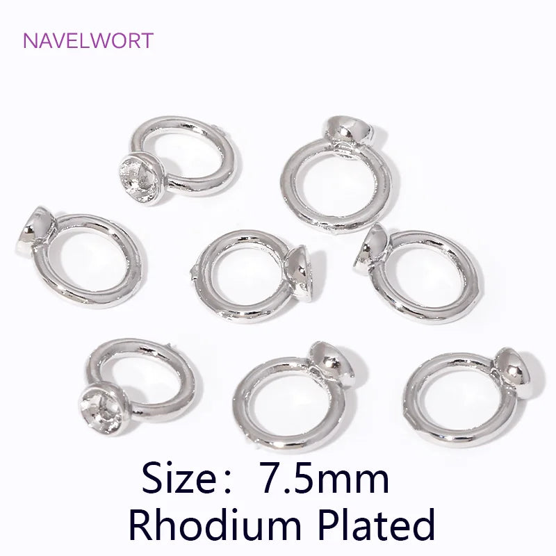 10/20Pcs 18K Gold Plated End Beads Tip,Brass End Caps For Jewelry Making,Connecting Rings For Jewelry,DIY Bracelets Accessori