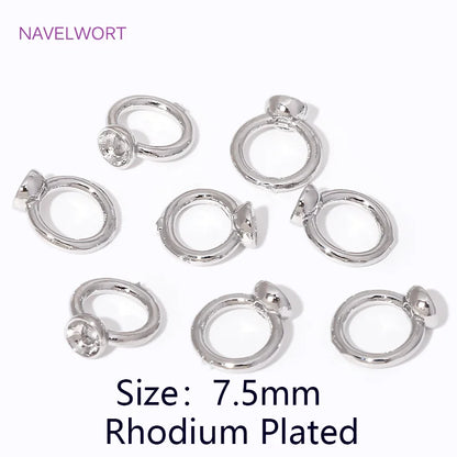 10/20Pcs 18K Gold Plated End Beads Tip,Brass End Caps For Jewelry Making,Connecting Rings For Jewelry,DIY Bracelets Accessori