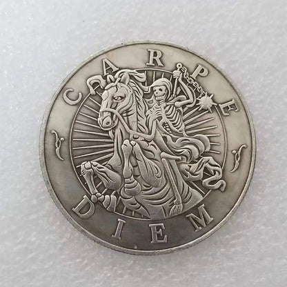 CARPE DIEM Non-Currency Coin Souvenirs Decoration Crafts Commemorative Coin Craftwork Ornament Collection Coin Lucky Coin Gif