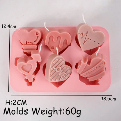 New kinds Heart Shape Silicone Soap Mold DIY Handmade Angel Love Cake Chocolate Baking Molds Aromath Soap Candle Crafts Makin