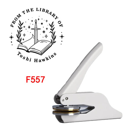 Custom Embosser Stamp,From the Library Embosser,Personalized Book Embosser Stamps,Custom Logo,Magic School,Gift for Book Love