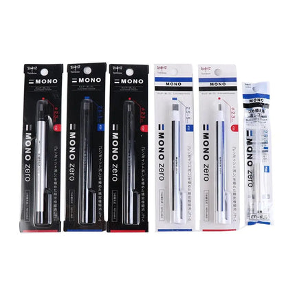 Tombow MONO Zero Eraser Flat / Super Fine Rubber Tip Pen Type Professional High Precision Pencil Eraser For Manga Highlight