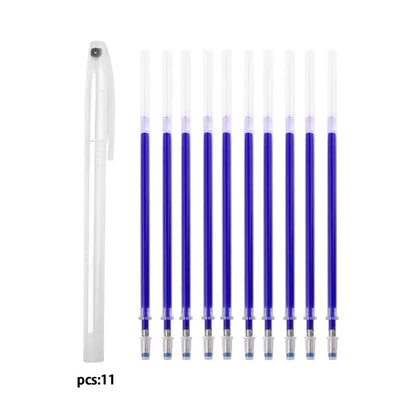10Pcs/Set Heat Erasable Magic Marker Pen Temperature Disappearing Fabric Fabric Pens Line Marking DIY Craft Sewing Accessorie