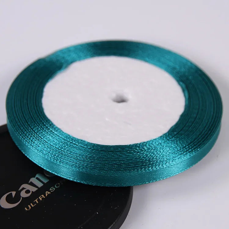 22 Meters/Roll 6mm Silk Satin Ribbons Christmas Halloween Birthday Party Gift Wrapping Ribbons DIY Handmade Crafts Material -