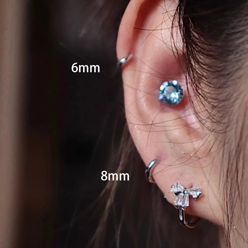 3Pair Stainless Steel Minimalist Huggie Hoop Earrings for Women Gold Color Tiny Round Circle 8/10/12mm Punk Unisex Rock Earri