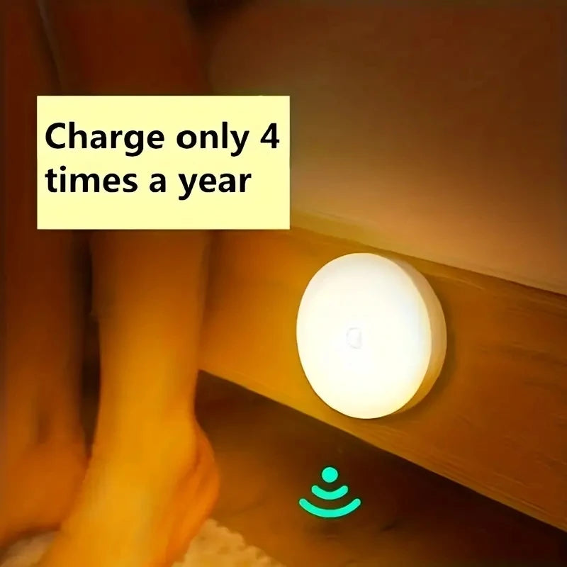 1pc Motion Sensor Night Light - Wireless LED Detector Lamp for Bedroom, Staircase, Closet, and Room Decor