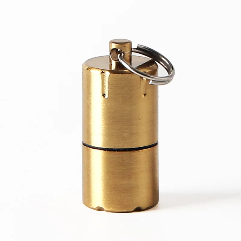 Outdoor Creative Mini Lighter Retro Keychain Pendant Cigar Cigarettes Smoking Accessories Lighters Funny Gadgets - Gold