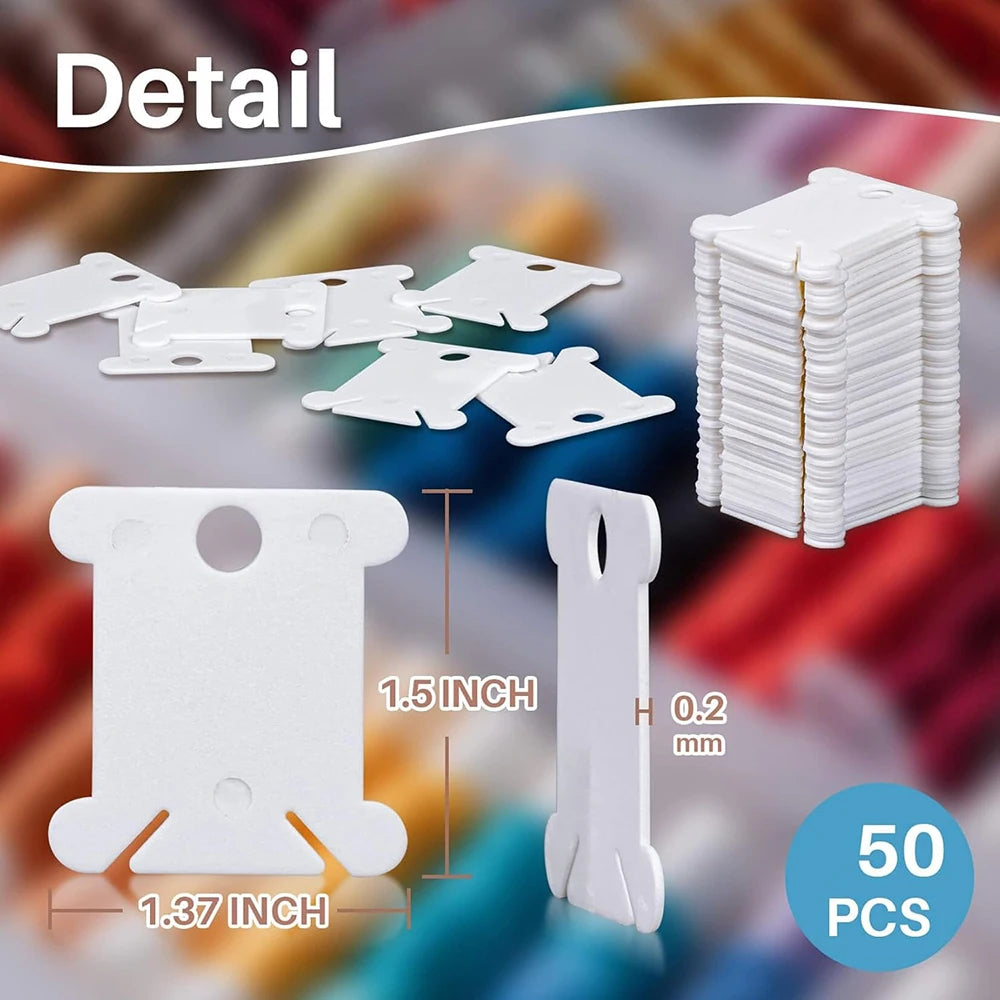 Plastic Embroidery Floss Bobbins Embroidery Floss Organizer for Cross Stitch Yarn Bobbin Winder for DIY Sewing Thread Storage