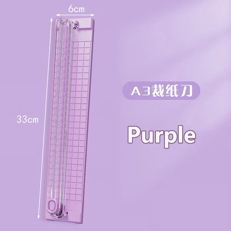1PC Portable A3/A4 Paper Cutter Trimmer, Uncharged Manual Cutting Tool Made with Durable Plastic, School, Home, and Office Us
