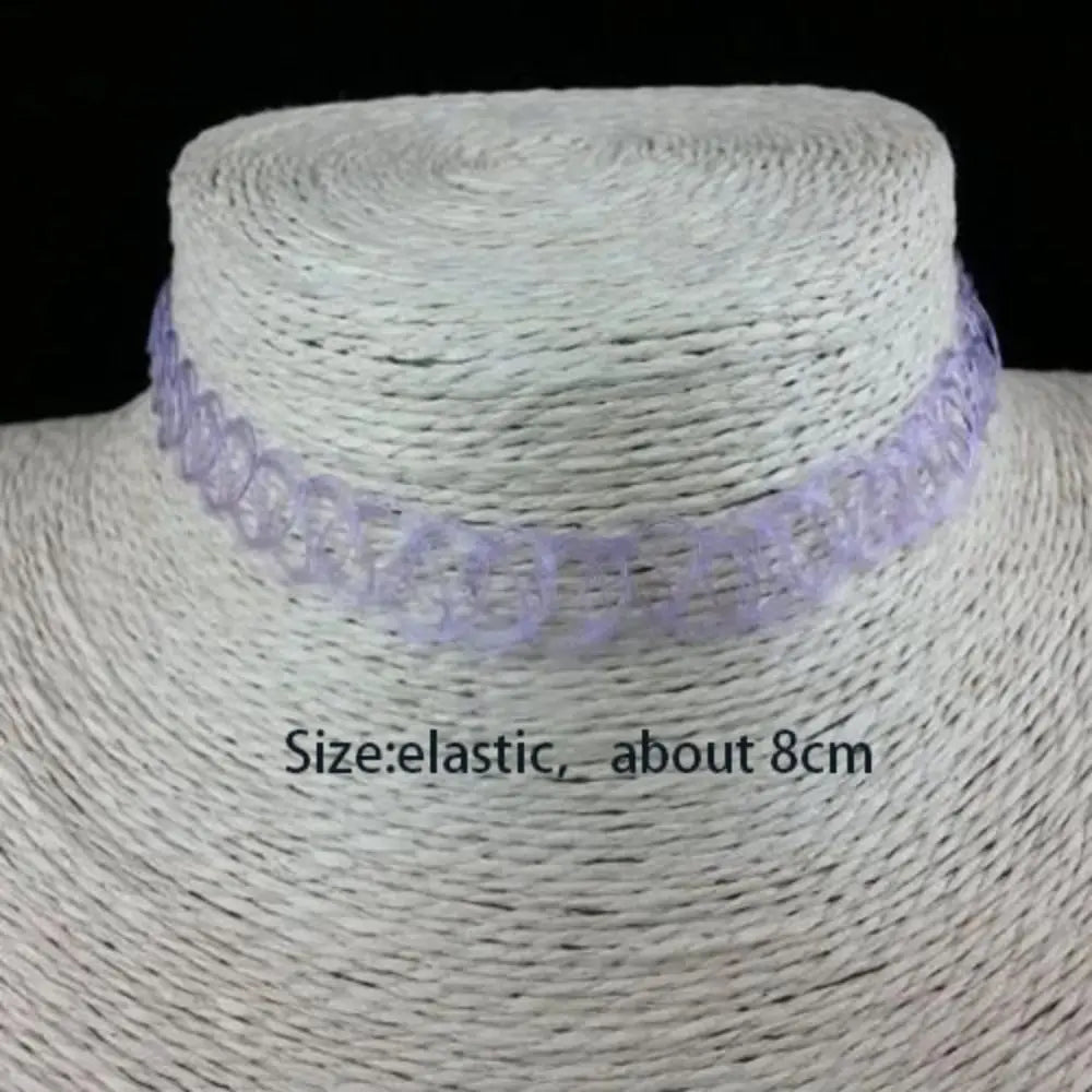 Gothic Jewellery Braided Fish Thread Choker Necklace Vintage Elastic Tattoo Choker Retro Necklace
