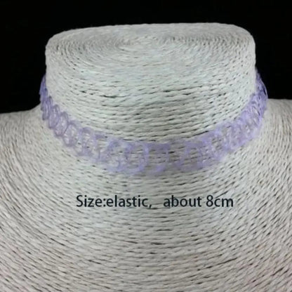 Gothic Jewellery Braided Fish Thread Choker Necklace Vintage Elastic Tattoo Choker Retro Necklace - 06