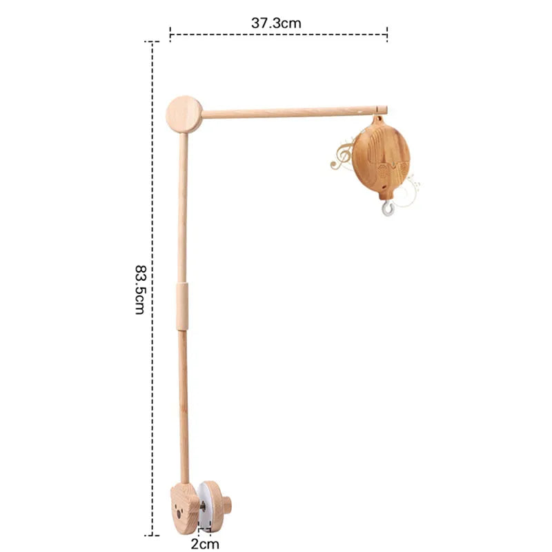Revolving Music Box For Newborns Baby Crib Imitation Wood Color Hanging Rattle Baby Soothing Musical Toys 0-12 Months Baby Gi