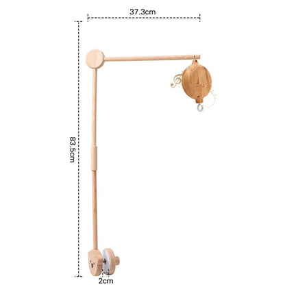 Revolving Music Box For Newborns Baby Crib Imitation Wood Color Hanging Rattle Baby Soothing Musical Toys 0-12 Months Baby Gi
