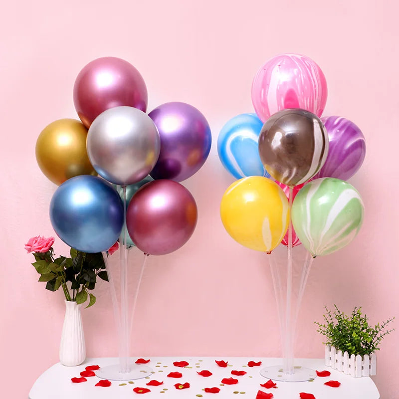 1 set of 70cm 7 head table floating party decoration essential tabletop central decoration balloon rack