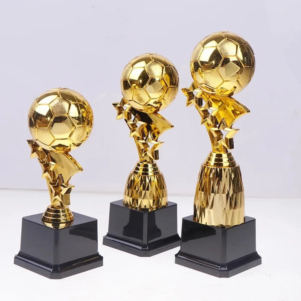Plastic Golden Ball Awards Trophy Model Soccer Competition Winner Award Trophy Toy Craft Souvenirs Excellent Player Award Sma