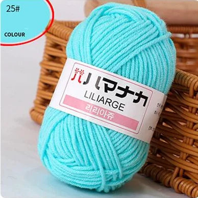DIY Baby Milk Sweet Soft Cotton Knitting Wool Yarn Thick Fiber Velvet Yarn Hand Knitting Wool Crochet Yarn for DIY Sweater - 