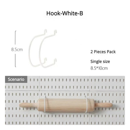 Diy Organizer Pegboard Accessories Pegboard Wall Organizer Panel Shelves For Gamer Room,bathroom,tool house,kitchen Storage R