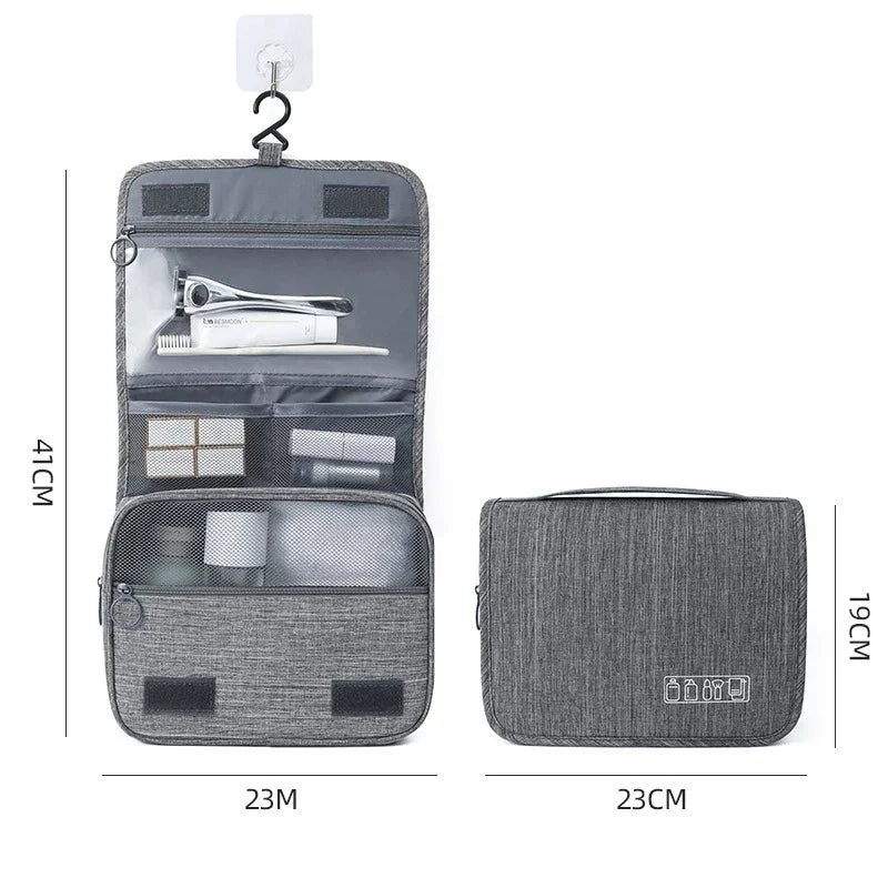 Oxford Fabric Men Business Portable Storage Bag Toiletries Organizer Women Cosmetic Bag Waterproof Hanging Travel Wash Pouch 