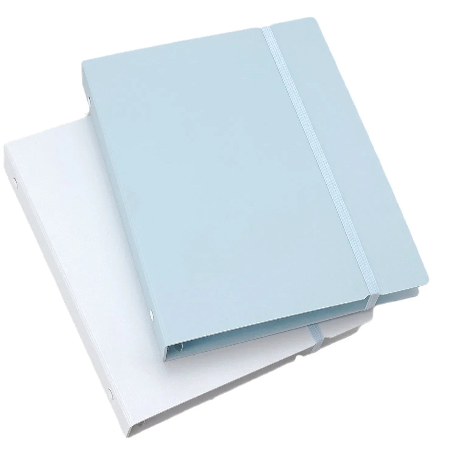 A5 White Blue DIY Binder Photocards Collect Book Diary Agenda Planner DIY Cover Album Stationery