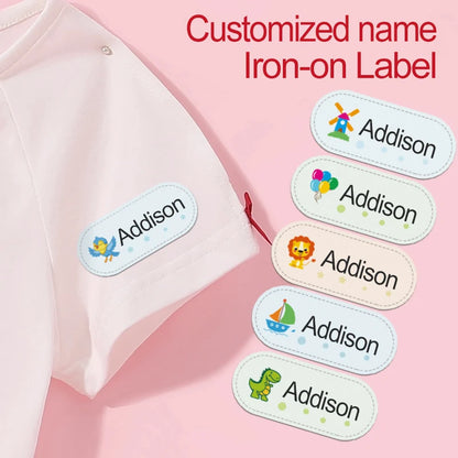 Custom Waterproof School Labels for Kids - Iron-On Name Tags Options for School, Durable Personalized Stickers for Uniforms