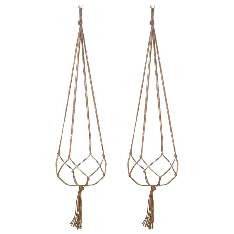 Hanging Plant Pot Hanging Basket Vases with Hook Creative Macrame Suspension Plant Planters for Hanging Flower Pot Net
