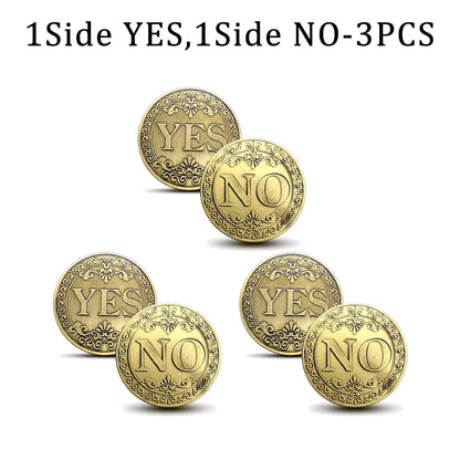 YES NO Decision Coins Magic Coin Collections Good Luck Vintage Antique Bronze Wish Lucky Coin US Coins Commemorative Gold Coi