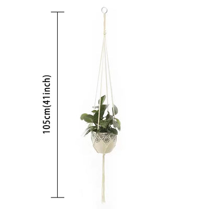 Hanging Plant Handmade Macrame Plant Hanger Flower Pot Planter Hanger Wall Decor Courtyard Garden Hanging Planter Hanging Bas
