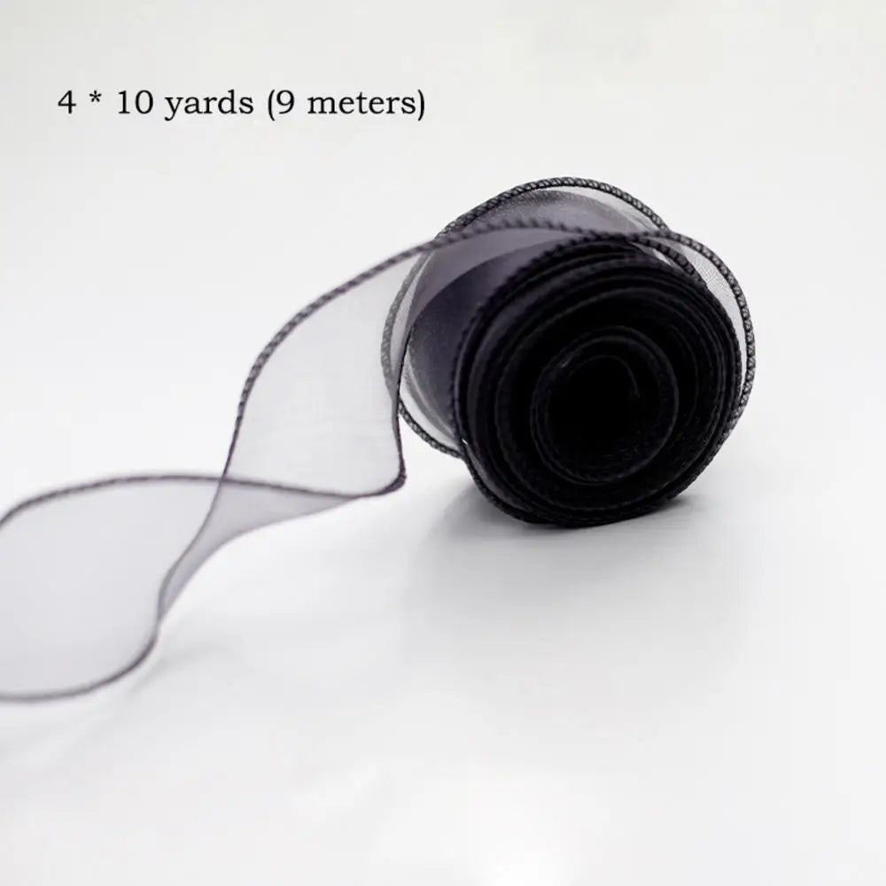 40mm 10Yards Fishtail Organza Satin Ribbon Reflective Iridescent Wavy Edge Ribbon for Gift Wrapping DIY Bow Craft Gift Wrappi