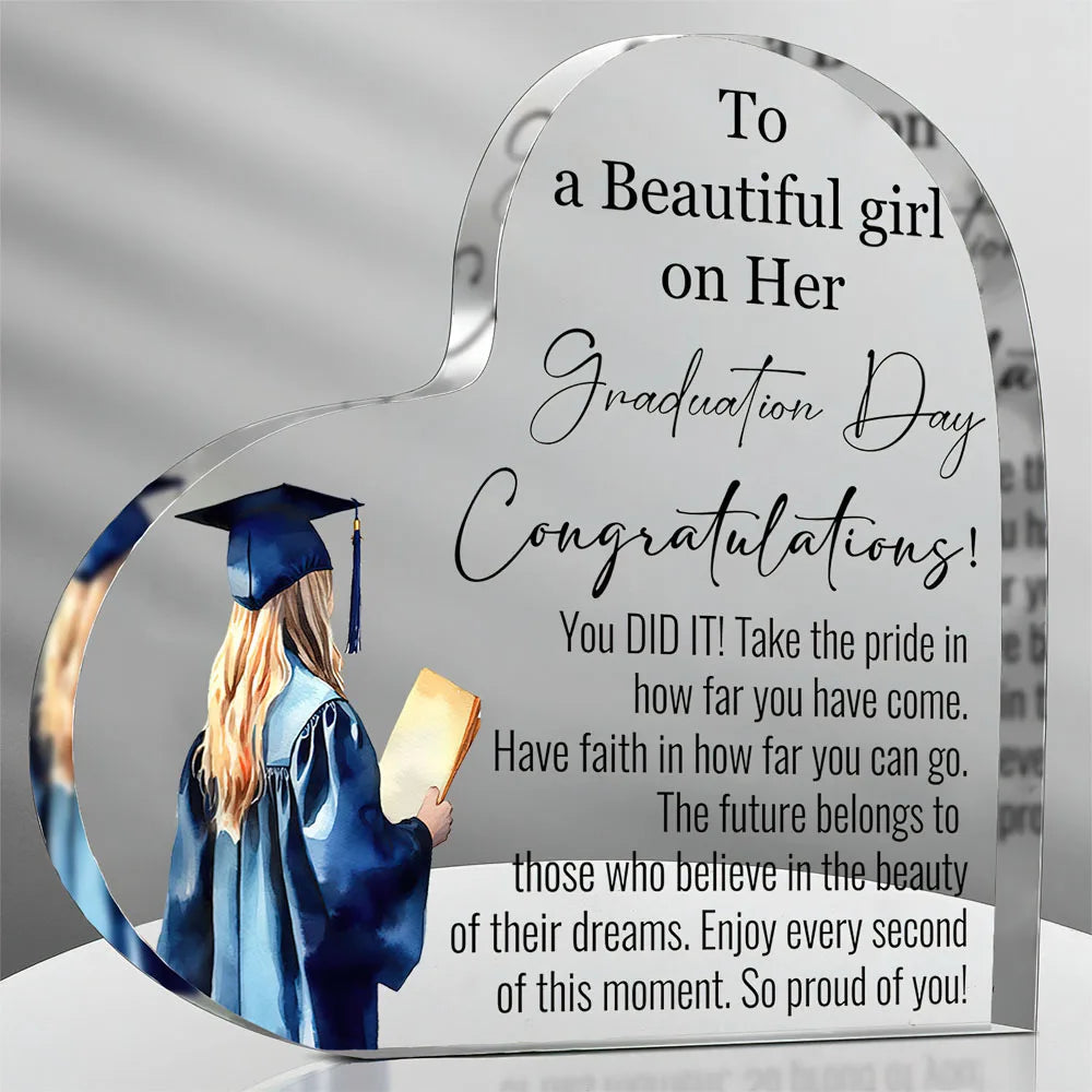 1pc Acrylic Graduation Gift, Master Doctorate Graduation Gift Acrylic Souvenir Gift As Decoration Ornament For Graduating - Q