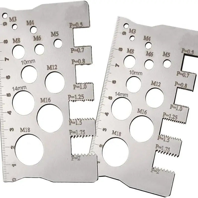Screw Thread Pitch Gauge Ruler Measuring Tool Bolt Nut Metric Machining Threads Screw Cutting Gauge Angle Model Measuring