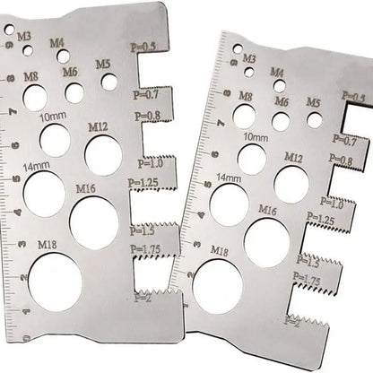 Screw Thread Pitch Gauge Ruler Measuring Tool Bolt Nut Metric Machining Threads Screw Cutting Gauge Angle Model Measuring