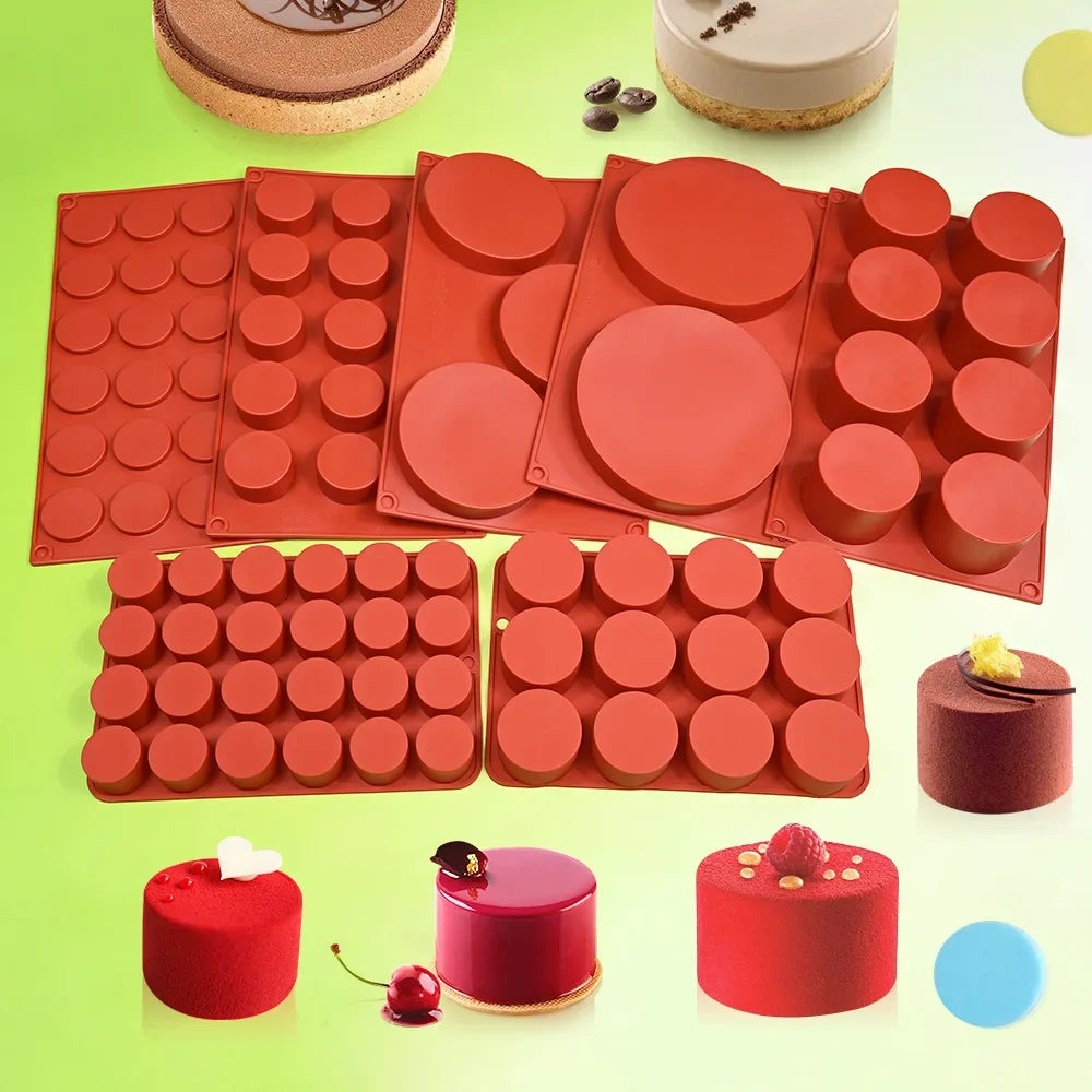Cylinder Silicone Mold for Soap Jelly Pudding Resin Chocolate Cookie Mold hocolate Covered Sandwich Tool Candy Cake Baking Pa