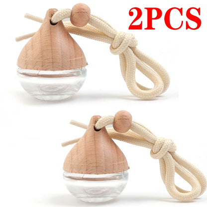 Round Car Perfume Bottle Ornament Aromatherapy Essential Oil Bottle Hanging Auto Air Freshener Car Decoration Interior for Ho