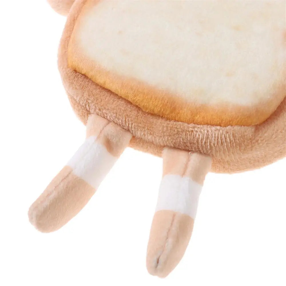 Cartoon Bread Toast Coin Purse Portable Earphone Bag Coin Key Bag Mini Makeup Bag Lightweight Small Storage Pouch Girl Gifts