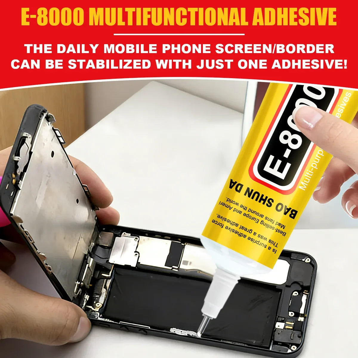 B7000/E8000 Adhesive (15/110g) for Mobile Phones, Jewelry, Metal, Plastic, Toys, and Shoes – Waterproof and Transparent