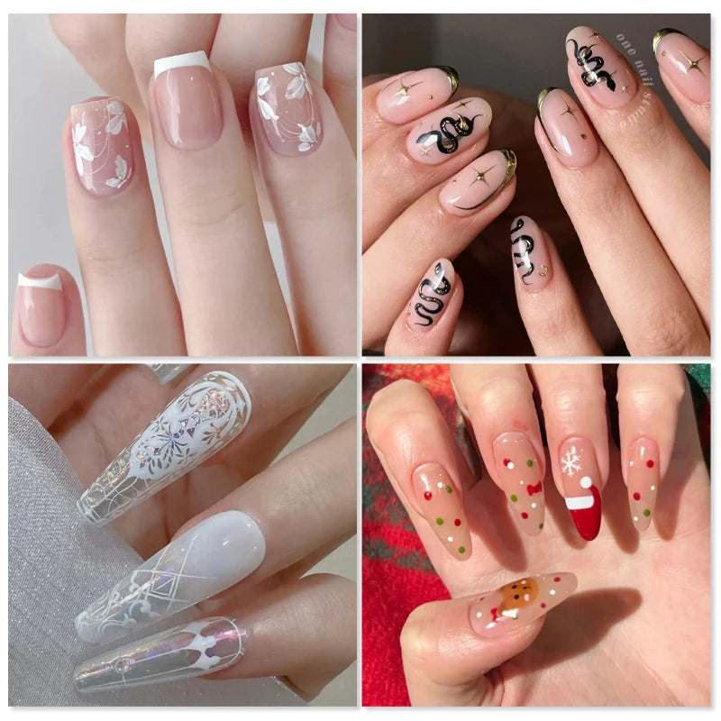 BORN PRETTY Nail Stamping Plates for Design French Nail Art Templates Printing Merry Christmas Image Stainless Stencil Tools