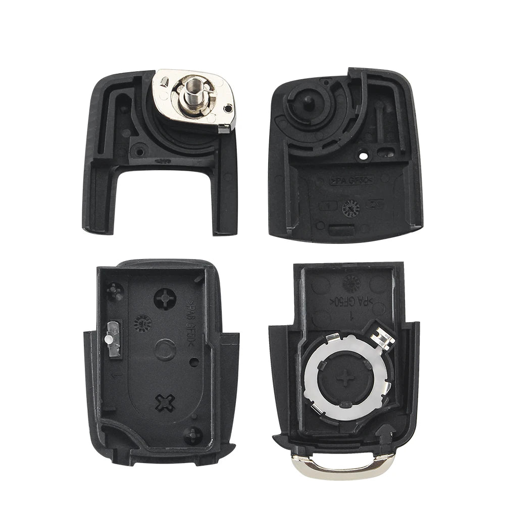 KEYYOU 2 Buttons Remote Flip Folding Car Key Shell for VW For Volkswagen MK4 Bora Golf 4 5 6 Passat Polo Bora Touran