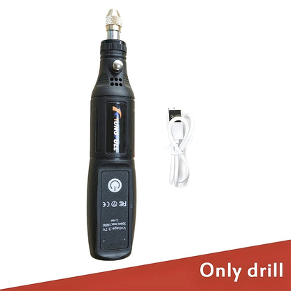 TUNGFULL Cordless Mini Rotary Tool Kit USB Rechargeable Grinder Pen Set For DIY Polishing Drilling Carving Craft Work