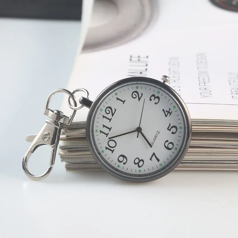 New Tiny Cute Quartz Pocket Watch with Keyring Men Women Quartz Watch for Nurses Doctors Students Minimalist Watches Child Gi