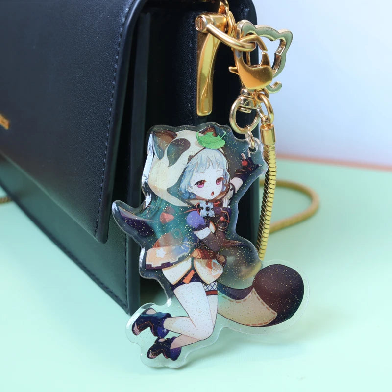 Custom Keychains Cartoon Llavero Key Chain Photo Customized Anime Charms Hologram Clear Acrylic Personalized Designer Keychai