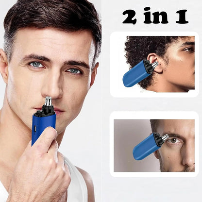 Suitable for men, USB charging nose and ear hair trimmer portable electric nose hair clipper, mini compact design, quick char