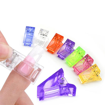 Acrylic Nail Clip Transparent Gel Quick Building Nail Tips Clips Fingernail Extension UV Clamps Manicuring Art Builder Tools 