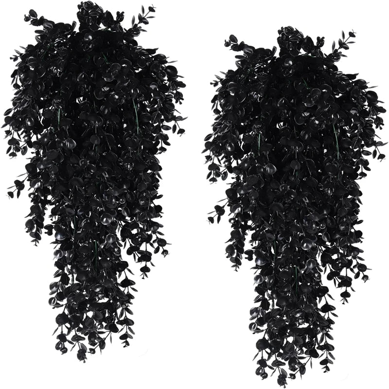 Artificial Hanging Plants Faux Eucalyptus Leaf Greenery Vine Outdoor UV Resistant Plastic Plants for DIY Home Wedding Decorat