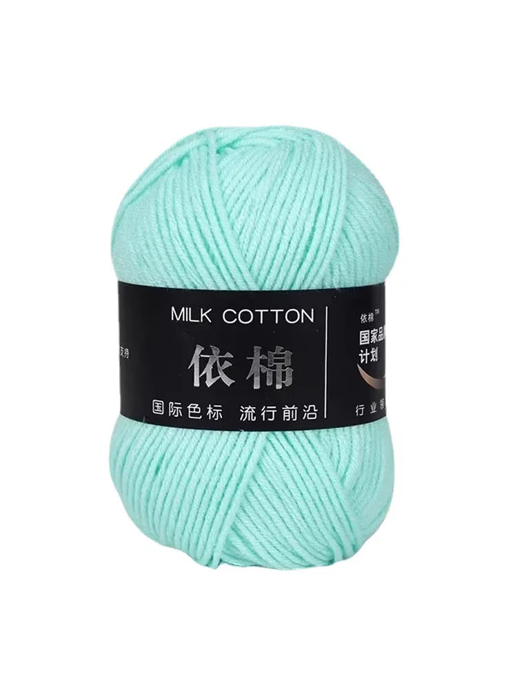 Crochet Milk Cotton Yarn, 50g 4ply Knitting Yarn, Soft Yarn for Sweaters, Scarves, Hats, DIY Craft Projects, Cozy Crochet Thr